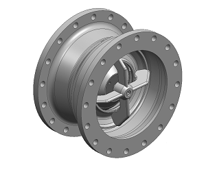 Axial check valve DN-400 PN-16.