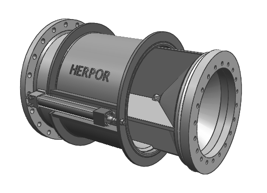 Fixed cone valve DN-500 PN-10. Discharge valve in a Damm.